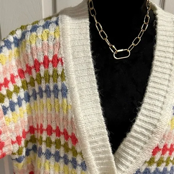 Blu Pepper Multicolor Button-Up Cardigan - Picture 10 of 12